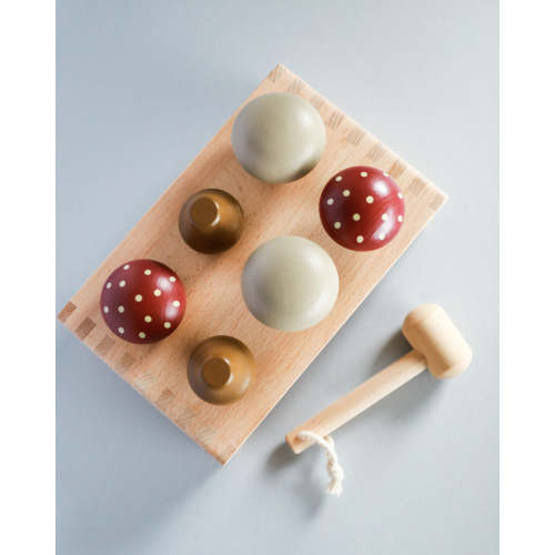 Wooden Mushroom Hammer Board