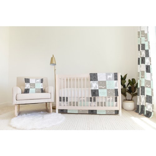 Seafoam Potter Wizard Baby Bedding Set Custom and Hand Made Just for You, Explore Now! Blanket, Changing Pad Cover, Crib Sheet and Skirt