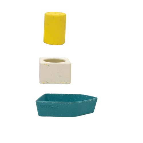 Upcycled Rubber Bath Toy Boat Yellow