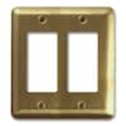 AMERELLE Brass 2-Gang Decorator/Rocker Wall Plate (1-Pack) 154RR
