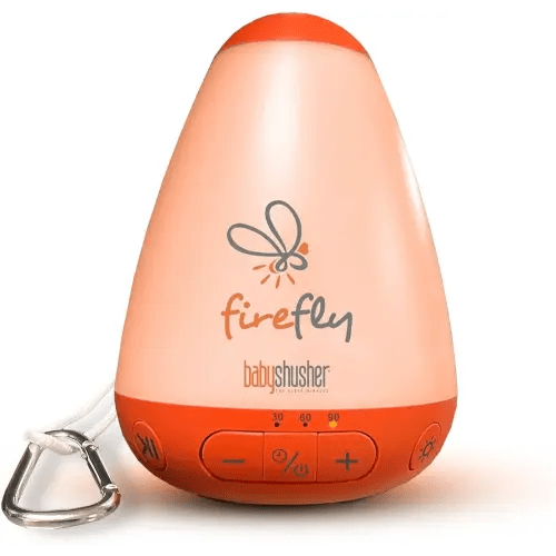 baby Shusher Firefly Soother for Crying Infants with Nightlight - White Noise Sound Machine, Sleep Aid for Newborns, Crib Essentials, USB Rechargeable - 1 Count