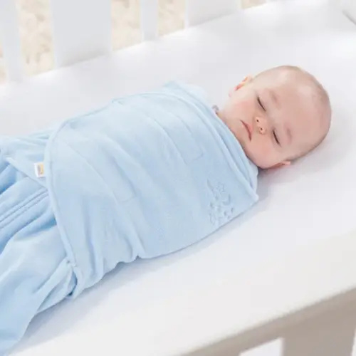 Blue Fleece Swaddle/ SIZE NEWBORN