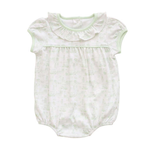 Fairway Toile | Short Sleeve Bubble (Green) – Baby Dunn