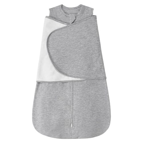ZIGJOY Baby Swaddle Sleep Sack 0-6 Months, 1.0 TOG, 100% Cotton, Quiet Wrap
