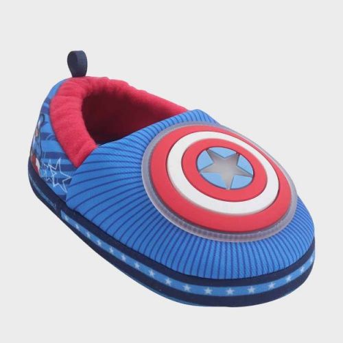 Toddler Boys' Disney Captain America Slide Slippers - Blue