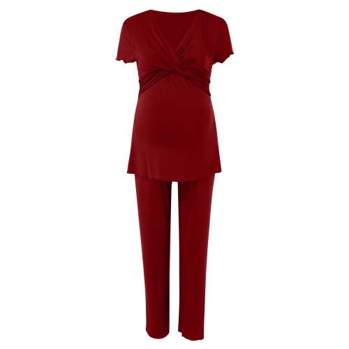 Celivon Womens Maternity Nursing Pajama Set Breastfeeding Sleepwear Set