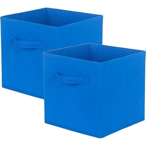 ShellKingdom Storage Bins, Foldable Fabric Storage Cubes And Cloth Storage Organizer Drawer For Closet And Toys, 2 Pack (Royal Blue)
