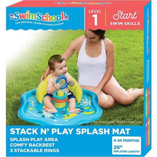 SwimSchool Infant Baby Pool Floats, Free Swimming, Super Buoyant – Ages 6-24 Months – Multiple Colors/Styles – Adjustable Canopies and Seats, Splash & Play Baby Floaties