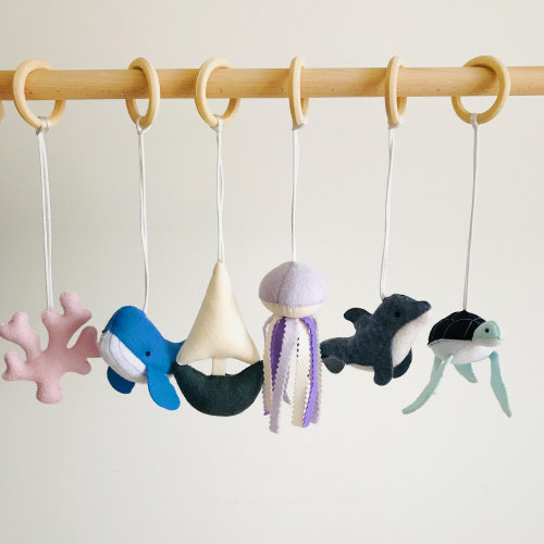 Ocean Baby Gym Toys: Felt Sea Creatures Mobile