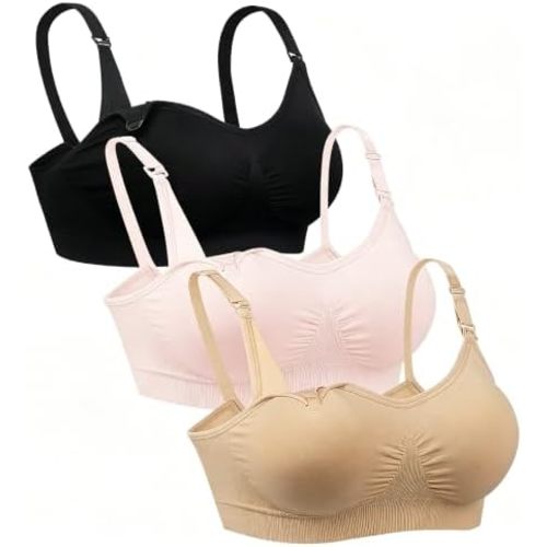 iloveSIA Nursing Bras MulitPack | Wireless & Seamless for Maternity, Breastfeeding & Sleep