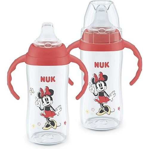 NUK First Choice Learner Sippy Cup 2.0, 10oz, 2-Pack, Minnie Mouse 2.0