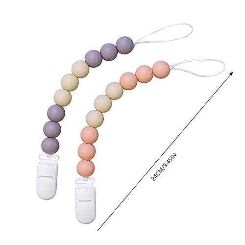 Ashosteey Silicone Pacifier Clips for Baby Boys and Girls,Baby Pacifier Clips,Rust-Free Holders, Teething Relief, Baby Necessities, Newborn Safe Baby Essentials,One Piece Design