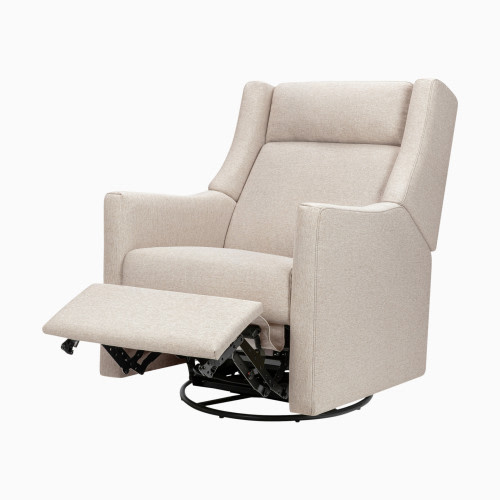babyletto Kiwi Deluxe Power Recliner and Swivel Glider - Performance Beach Eco-Weave