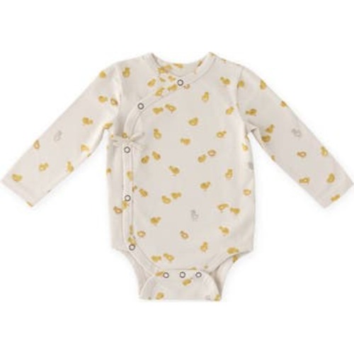 Littles Long Sleeve Organic Cotton Romper, Newborn