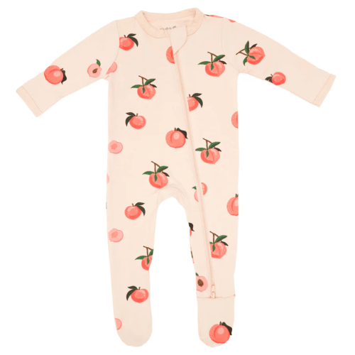 Zippered Footie, Peach