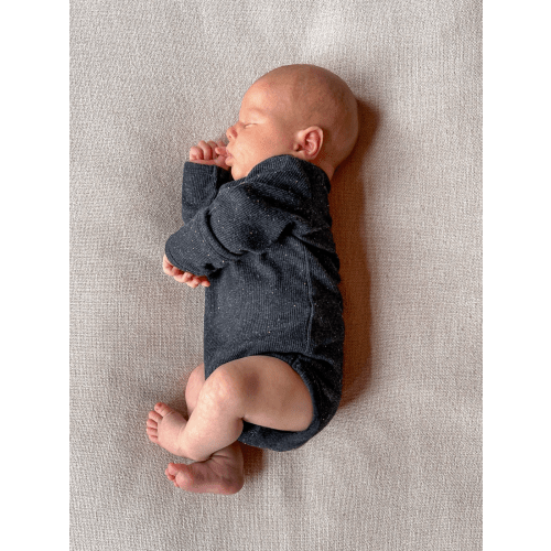 Charcoal Speckle / Long Sleeve Bodysuit