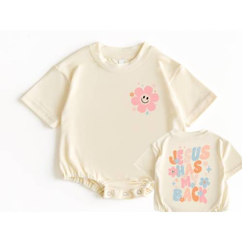Jesus T Shirt Bubble Romper, Baby Bodysuit, Christian Baby Outfit, Christian Baby Gift, Baby Dedication Gift, Baby Gifts, Bubble Romper