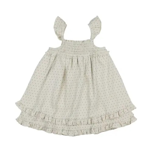 Stone Dot | Organic GOTS Smocked Summer Dress – L'ovedbaby