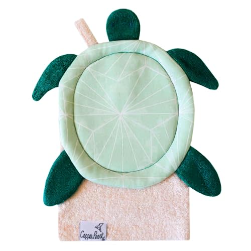 Copper Pearl Wash Mitt: Super-Soft Bamboo Terry Cloth Exfoliating Mitt, Universal Fit Body Exfoliator Glove with Hanging Loop to Dry, Exfoliating Glove Makes Baby Bath Time Fun - Wade