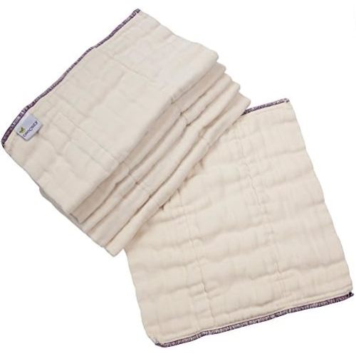 OsoCozy Organic Cotton Prefold Cloth Diapers (6pk, using for burp cloths)