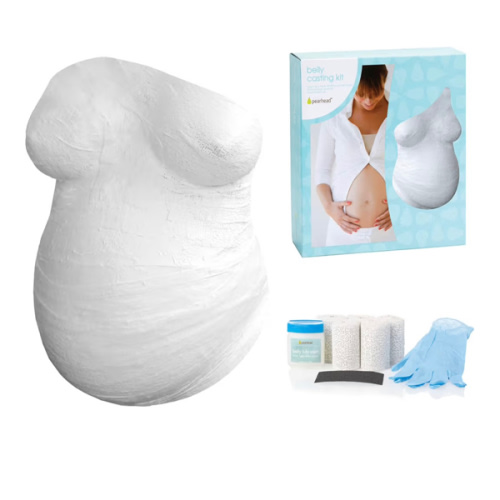Pearhead Belly Casting Kit, Pregnancy Keepsake Making Kit, Easy DIY Plaster Cast Baby Bump Keepsake, Baby Gift For Expecting Moms and Ideal Nursery Decor, White