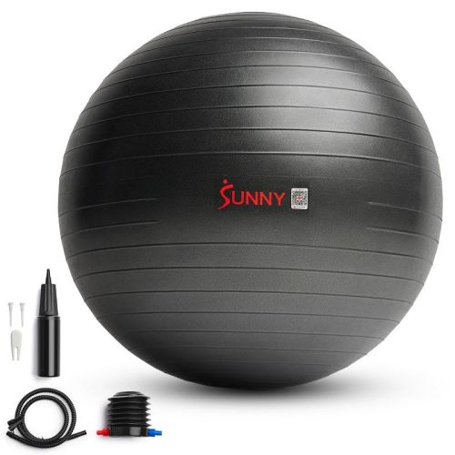 Sunny Health & Fitness Premium 75cm Yoga Ball | Extra‑Thick Anti‑Burst Exercise Ball for Workouts, Pregnancy, Physical Therapy & Active Sitting