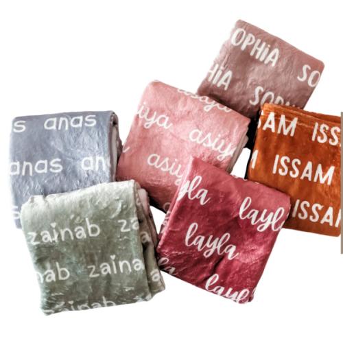 Personalized Name Baby & Toddler Blanket – Oatmilk Baby