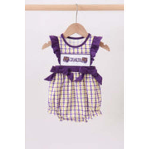 LSU Geaux Ruffle Bubble – First Glimpse Baby & Kids Boutique