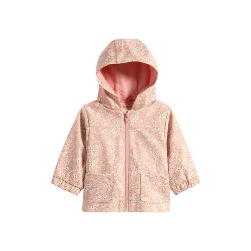 Floral Print Hooded Raincoat