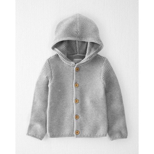 Toddler Organic Cotton Signature Stitch Cardigan in Grey - Little Planet | Carter's