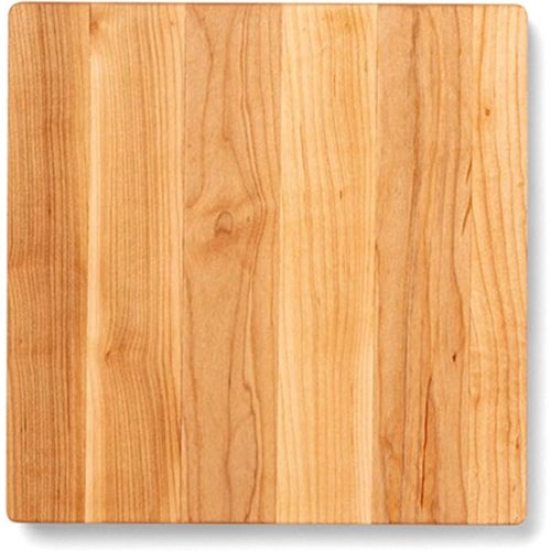 John Boos Chop-N-Slice Series, 10" x 10" Maple Cutting Board w/ Eased Corners, 1" Thick Butcher Block - Wooden Reversible Kitchen Prep Chopping Slab w/ Edge Grain Construction