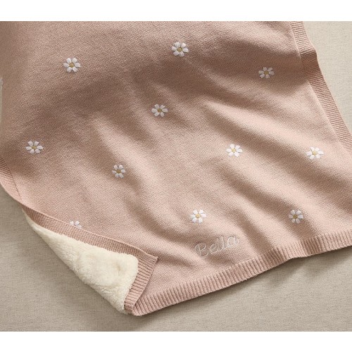 Daisy Knit Heirloom Baby Blanket