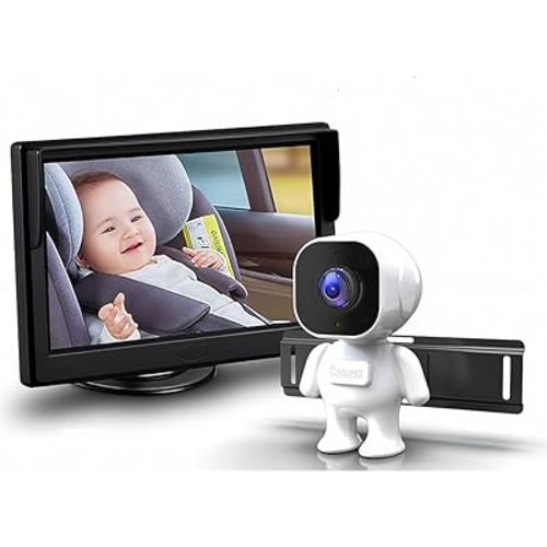 Baby Car Monitor for Kids, 7-in-1 Ultrawide AHD Car Kid with 1pcs 1080P Camera, Backseat Mirror for Baby Rear Facing with Infrared Night Vision, Easily Observe Baby's Every Move for Kids