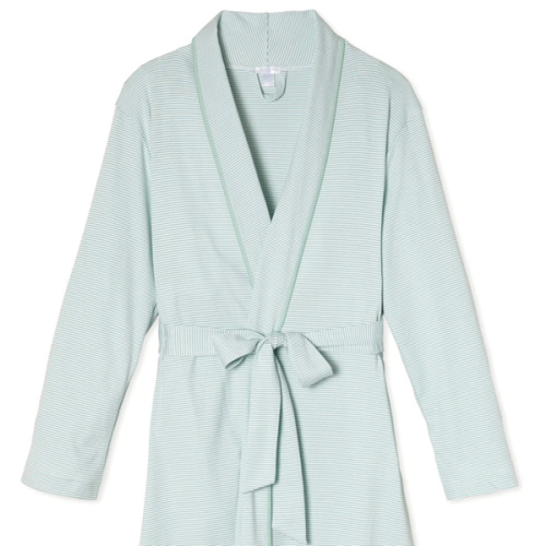 LAKE | Women | Pima Cotton Pajamas | Parisian Green Pima Robe (Size Large)