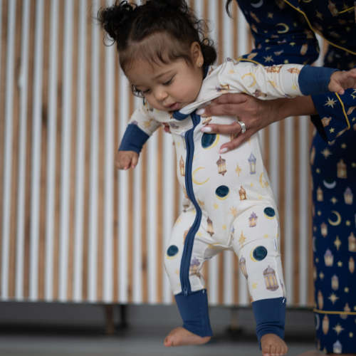 Eid Noor Foldover Footie - Jasmine + Marigold