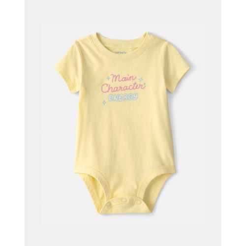 Baby 'Main Character Energy' Graphic Bodysuit - Yellow | Carter's