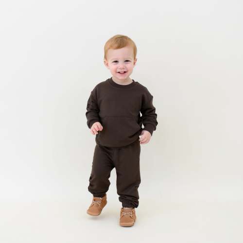 French Terry Jogger Set in Espresso