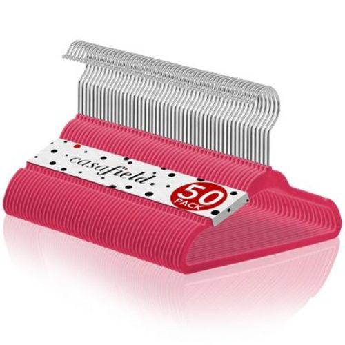 Casafield 11" Velvet Baby Hangers for Infant & Toddler Clothes, Set of 50