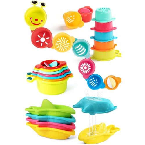 11PCS Baby Bath Toys for Kids Ages 1-3, Toddler Water Table Pool Beach Toys