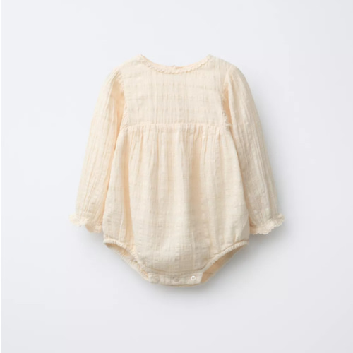TEXTURED ROMPER - Ecru | ZARA United States
