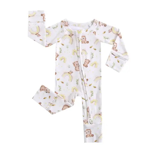Sweet as Honey Zippered Baby Romper (Crafted for NICU and Preemie Babies)