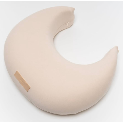 Natural Breastfeeding Pillow, Nursing and Posture Support, Plant Based Cushion with Organic Cotton Removable Cover (Natural)
