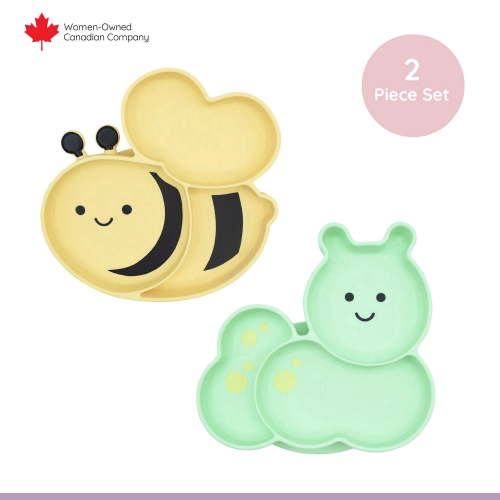Melii Silicone Suction Plates, Bumblee Bee and Caterpillar - Walmart.ca