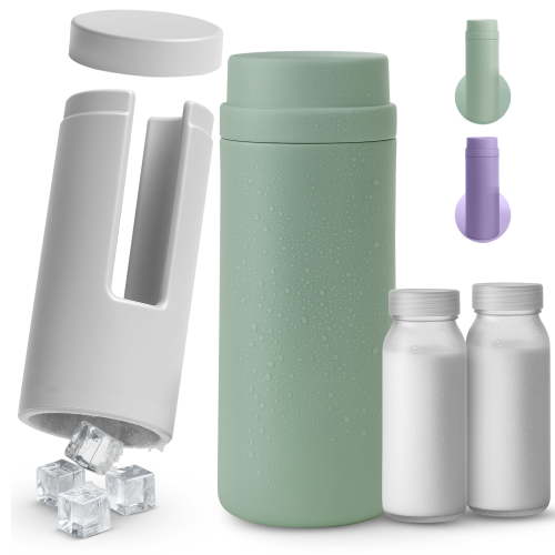 Portable Breast Milk Cooler Bottle: 30H Cooling Time, 2 x 150ml/5Oz BPA-Free Breastmilk Storage Bottles, Breastmilk Cooler with Durable Thermos Container, Travel Breastfeeding Milk Chiller for Baby