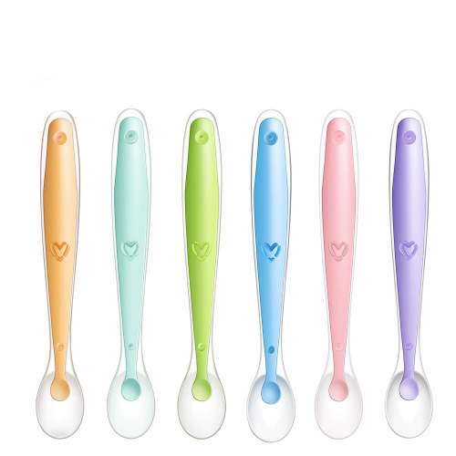 Baby Silicone Soft Spoons| Training Feeding for Kids Toddlers Children and Infants| BPA Free 6 Pack| Great Gift Set |Gum-Friendly First Stage