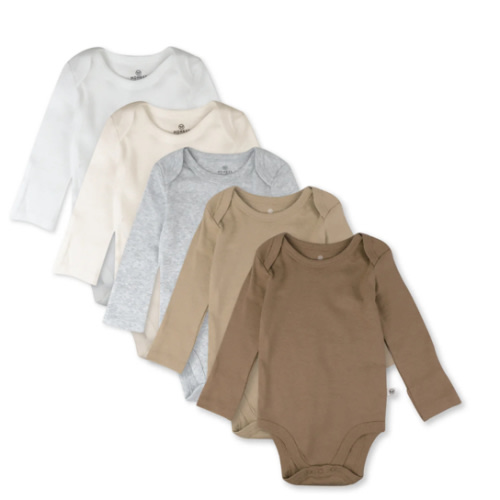 5-Pack Organic Cotton Long Sleeve Bodysuits | Honest Baby Clothing