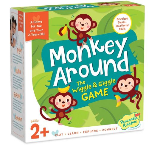 Peaceable kingdom Monkey Around Board Game: Educational Fun with Cards & Figures for 2+ Players, 30+ Minutes of Play