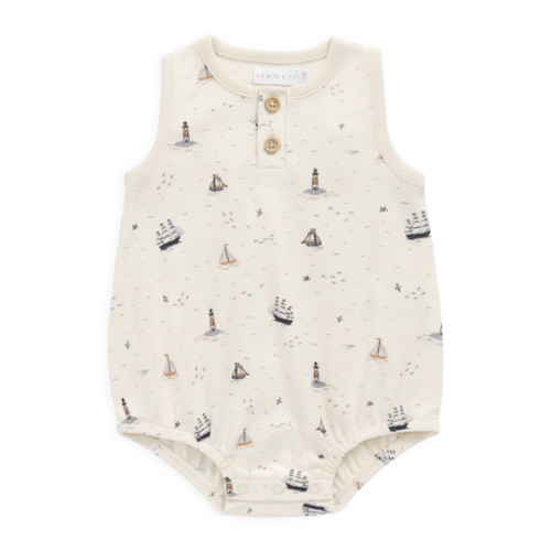 Organic Cotton Archie Playsuit-Sailing Day – Jamie Kay USA