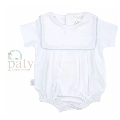 Paty Pima White/Blue Bubble w/ Bib - 3mo – The Scouted Stitch