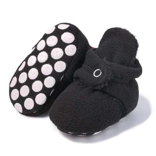 Bonario Baby Girls Boys Cotton Boots Newborn Winter Cozy Fleece Booties Infant Socks Shoes for 3-18 Months